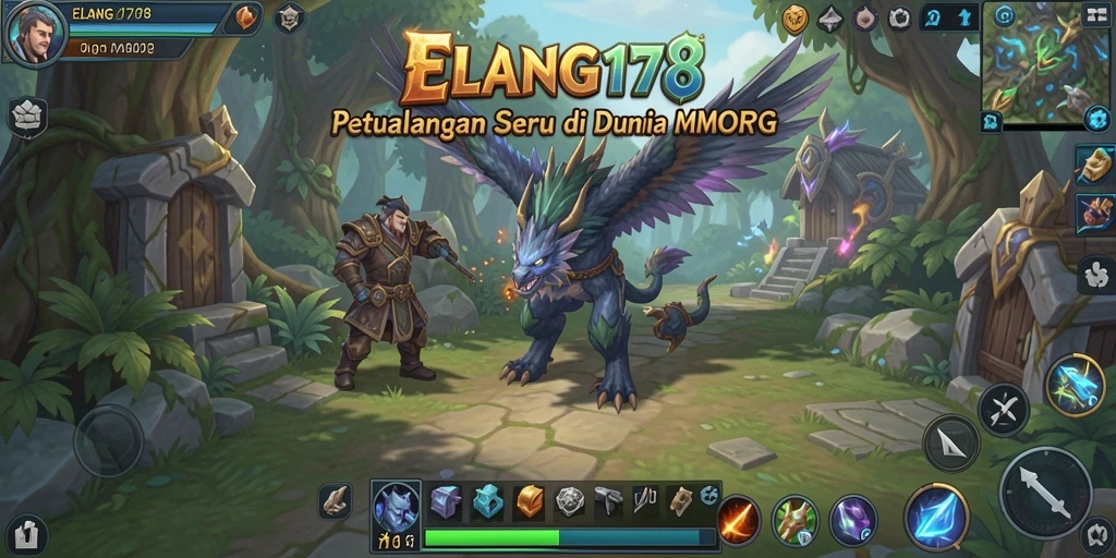 Tampilan gameplay seru ELANG178 di dunia MMORPG.