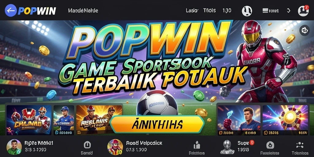 Screenshot utama POPWIN menampilkan aksi taruhan olahraga yang mendebarkan.