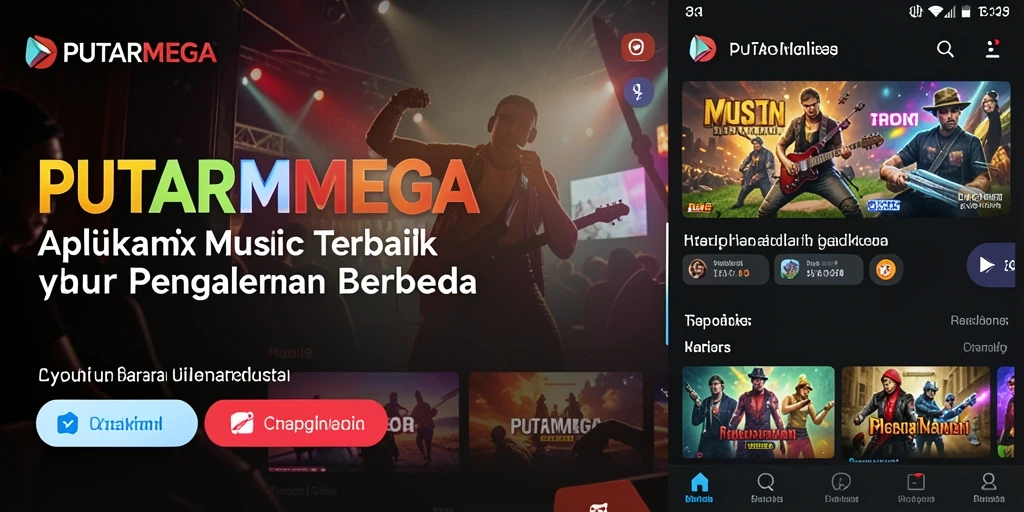 Screenshot gameplay PUTARMEGA menampilkan pengalaman musik interaktif yang seru.