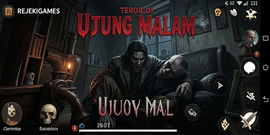Gameplay <strong>REJEKIGAMES</strong> yang menakutkan dan penuh ketegangan saat menjelajahi kegelapan.