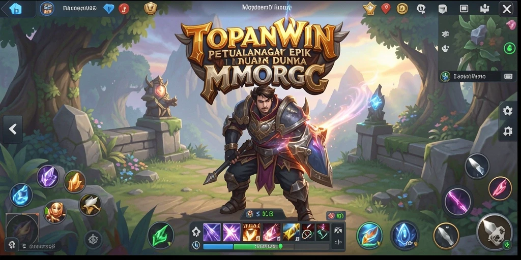 Screenshot gameplay TOPANWIN menampilkan aksi seru dan karakter yang memukau.